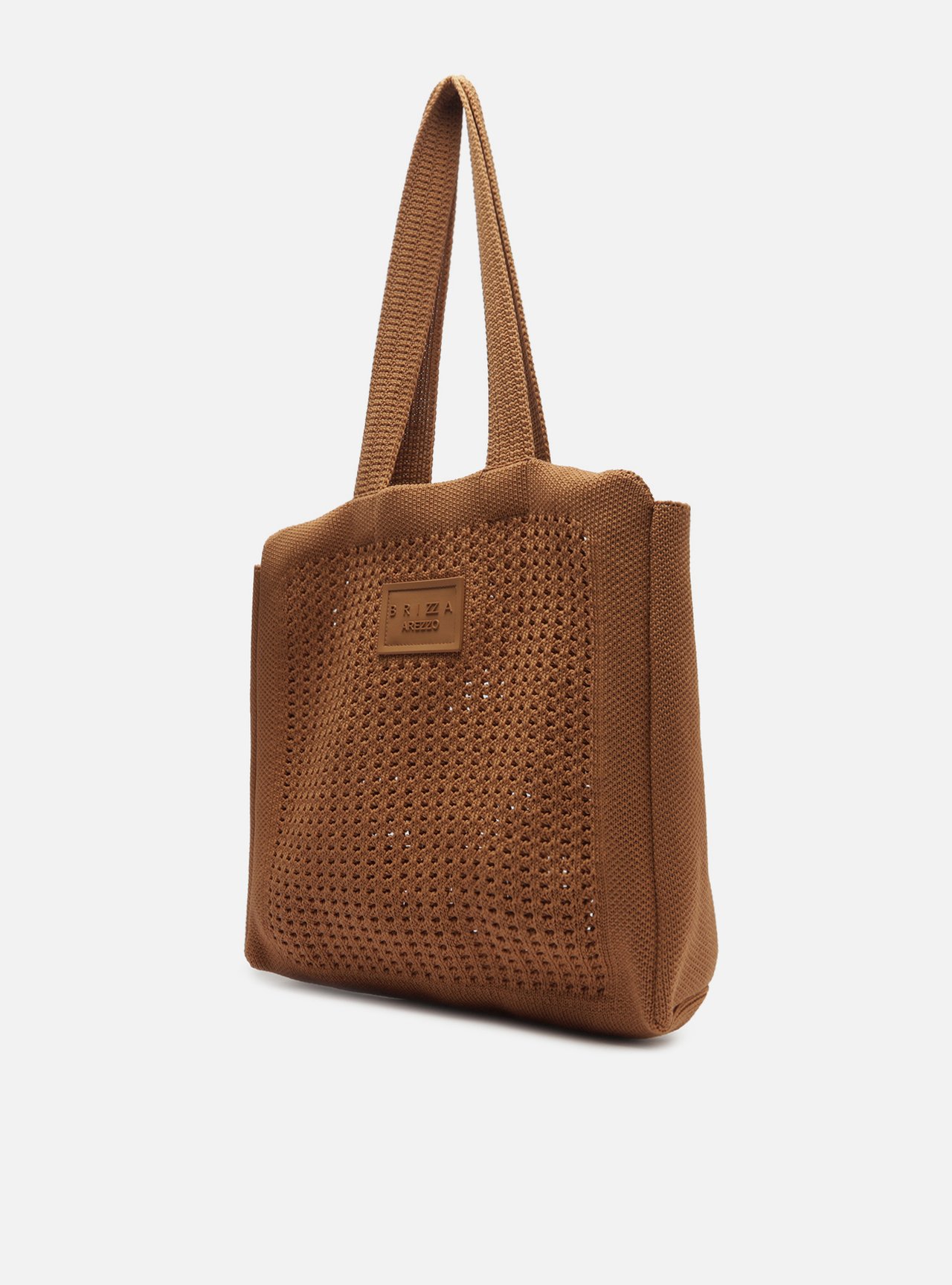 Bolsa Shopping Caramelo Crochê Mônaco Grande — foto 2