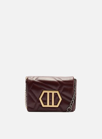 Mini Bag Tiracolo Bordô Couro Emma