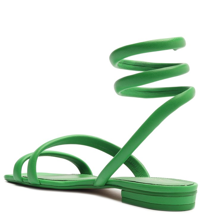 Sandália Rasteira Verde Espiral Sienna