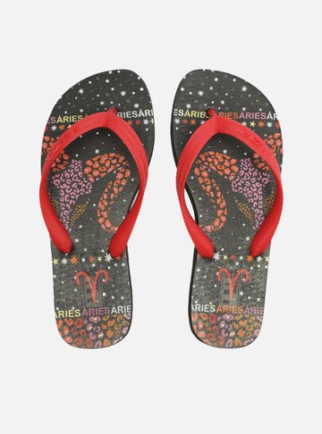 Chinelo de Dedo Vermelho Áries Signos Brizza