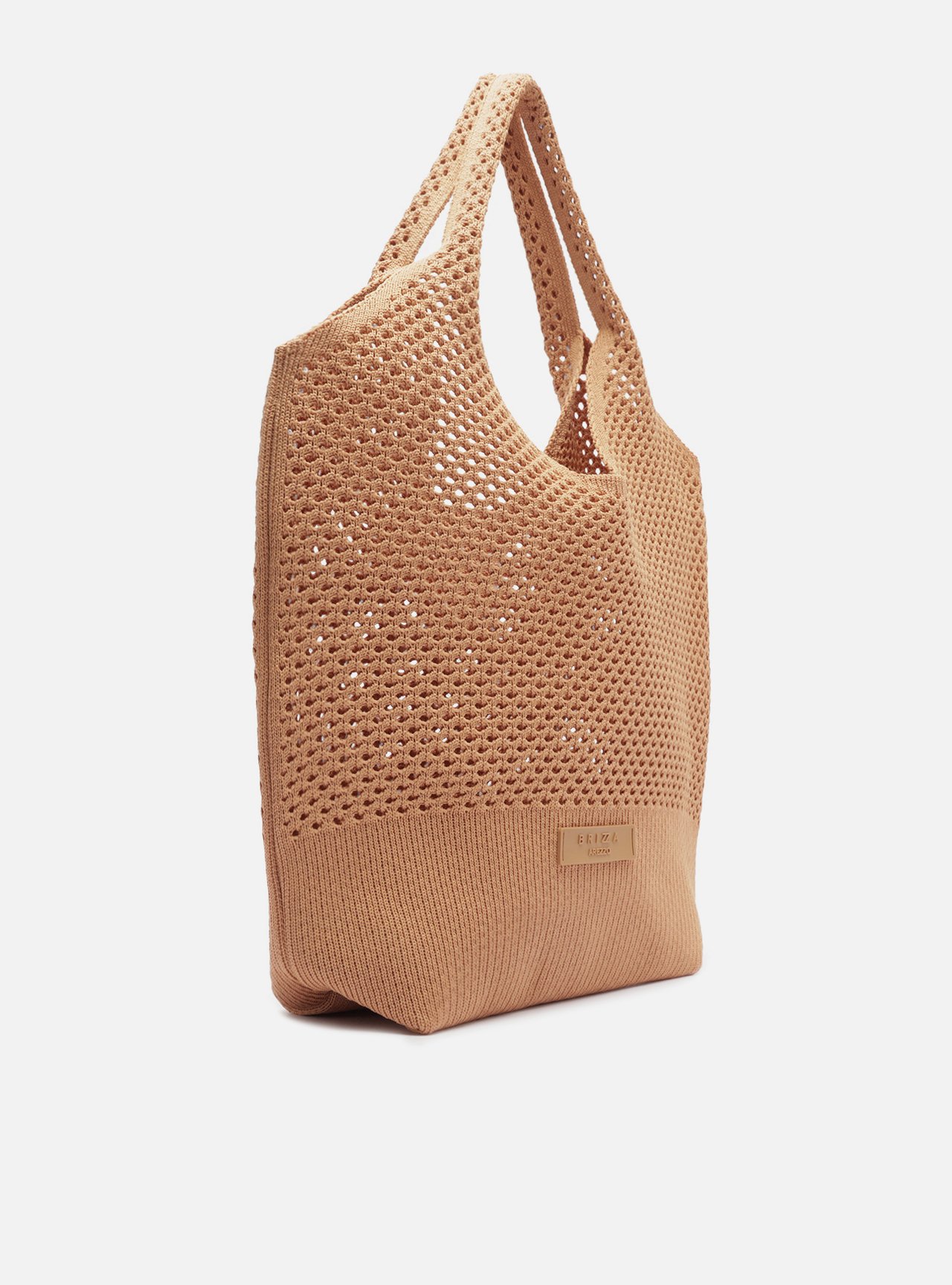 Bolsa Shopping Marrom Knit Média Brizza — foto 5