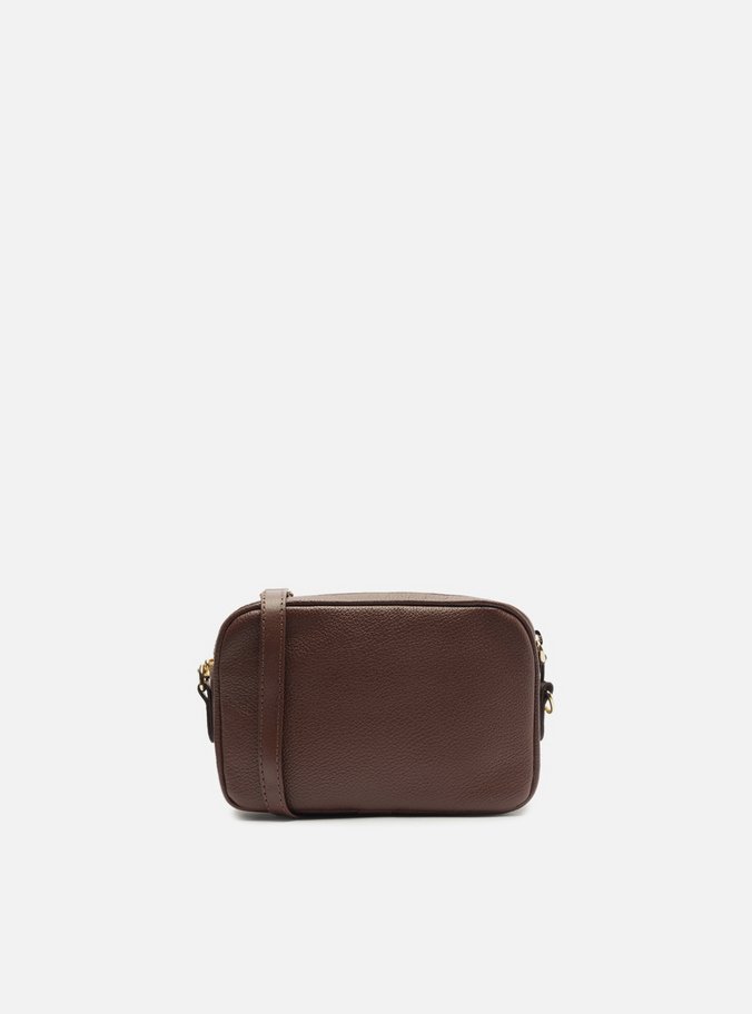 Bolsa Tiracolo Marrom Couro Matelassê Pequena