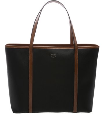 Bolsa Shopping Bicolor Basic Preta