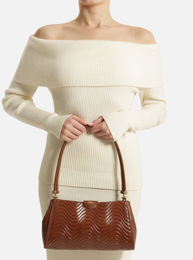Bolsa Shoulder Marrom Couro Wave Média