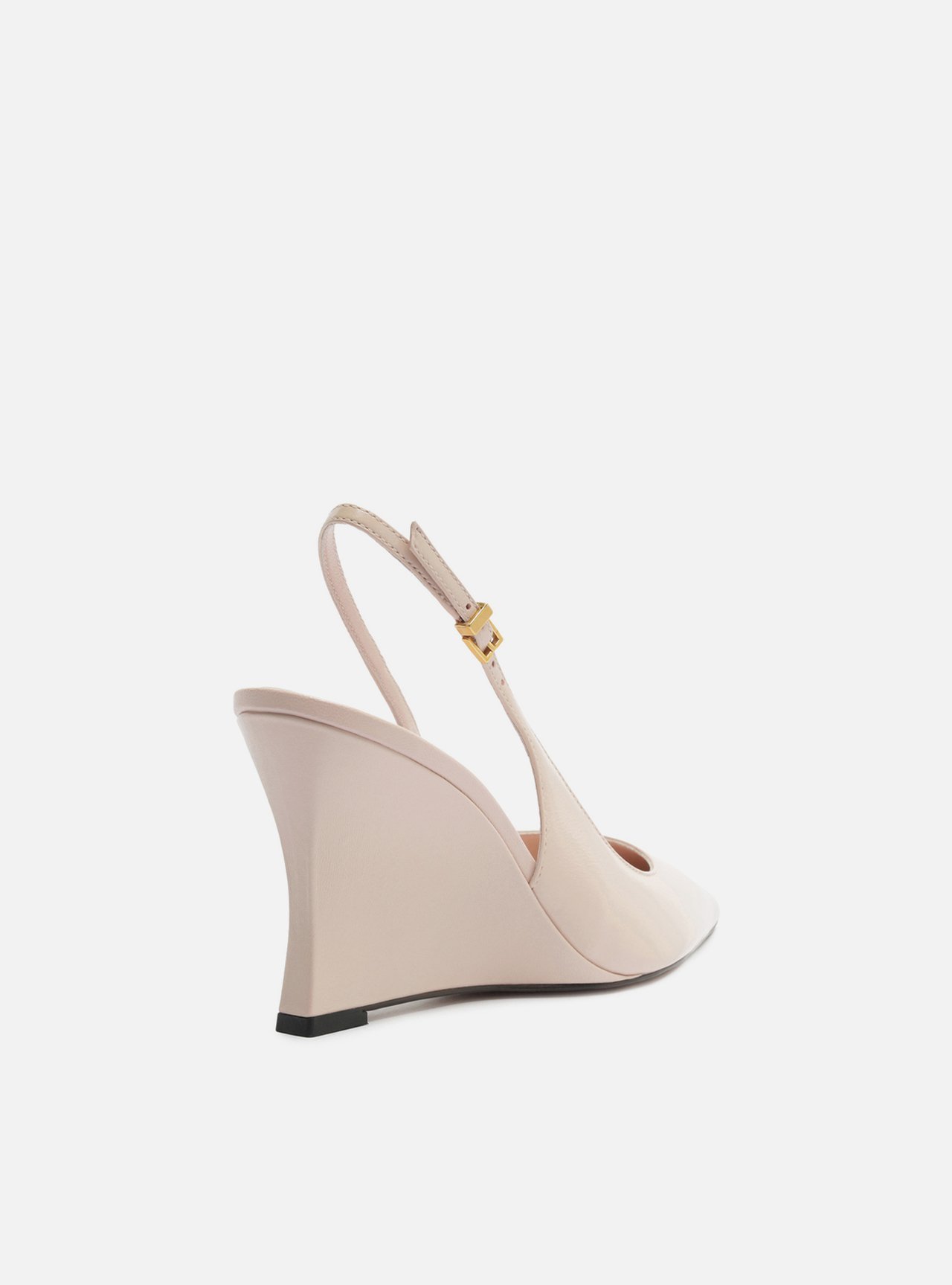 Scarpin Rosa Couro Anabela Slingback — foto 3