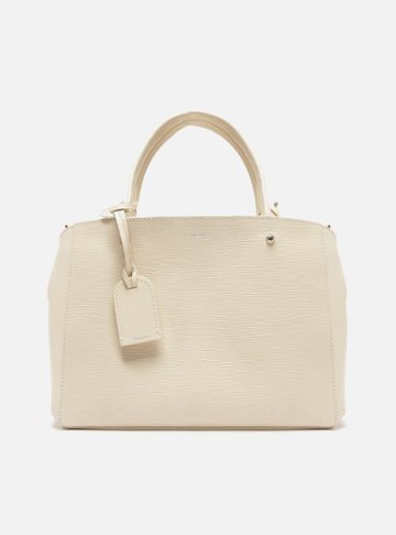 Bolsa Tote Off-White Couro Wave Bella Grande