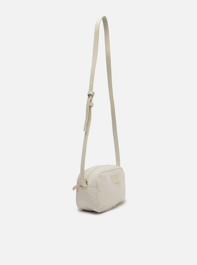 Bolsa Tiracolo Off-White Nylon Lizza Pequena