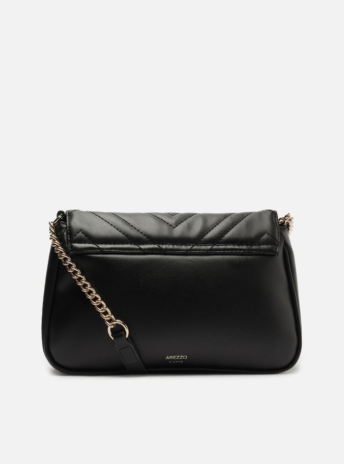 Bolsa Tiracolo Preta Matelassê Verona Pequena