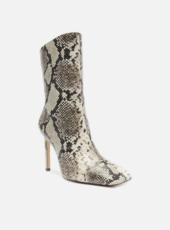 Bota Snake Cano Médio Bico Quadrado