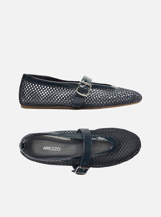 Sapatilha Azul Tela Fivela