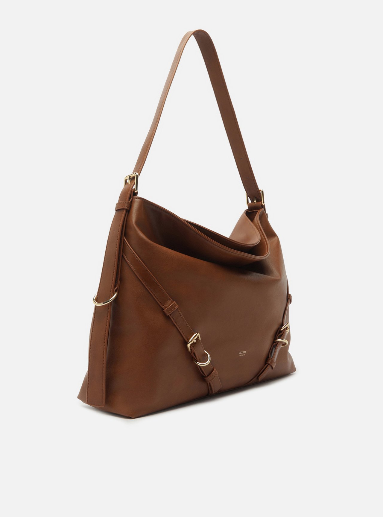 Bolsa Shoulder Marrom Grande Fivelas — foto 5