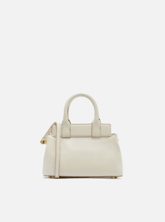 Bolsa Tote Off-White Couro Pequena Bag Charm Victória