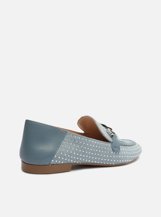 Mocassim Azul Jeans Strass Bridão