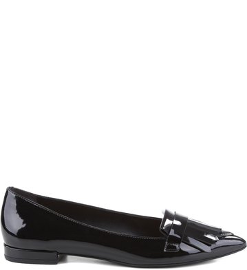Mocassim Franjas Verniz Preto
