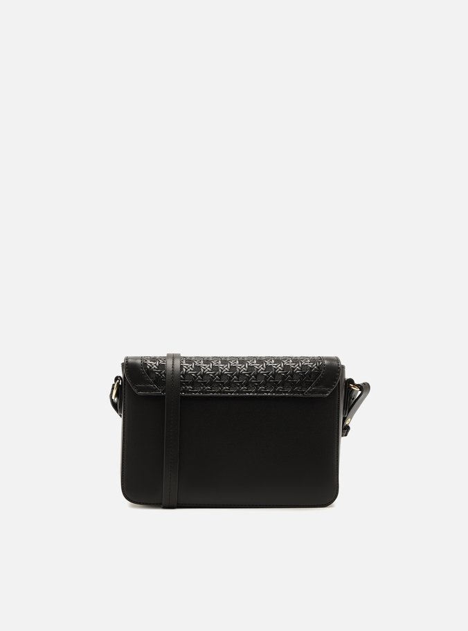 Bolsa Tiracolo Preta Pequena Tressê Moldura