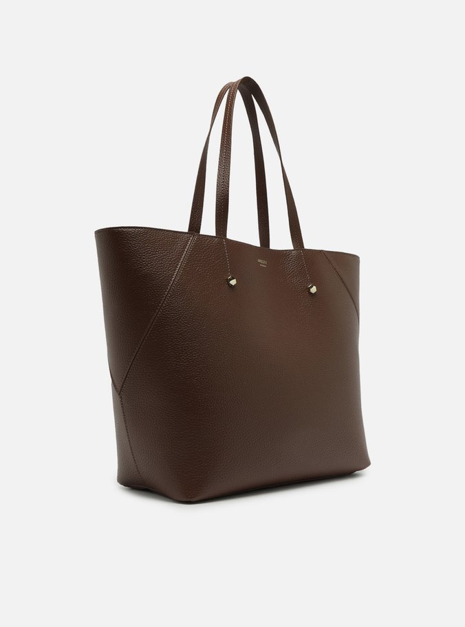 Bolsa Shopping Marrom Grande Rebites