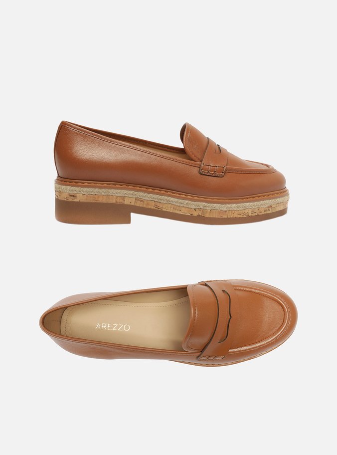 Mocassim Marrom Couro Natural