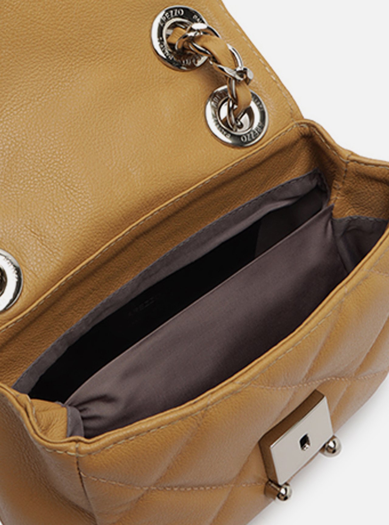 Bolsa Tiracolo Marrom Couro Pequena Matelassê — foto 4