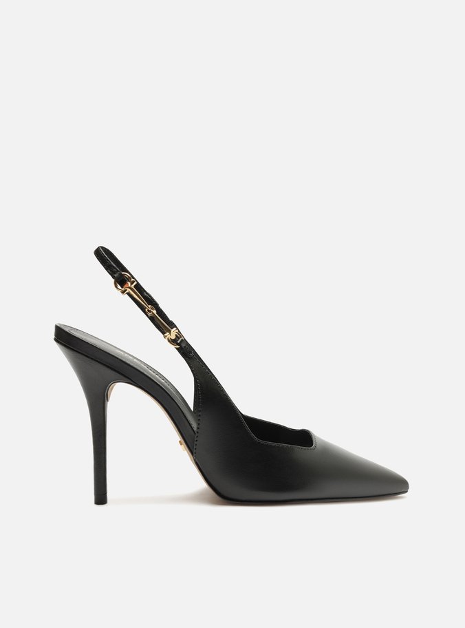 Scarpin Preta  Salto Fino