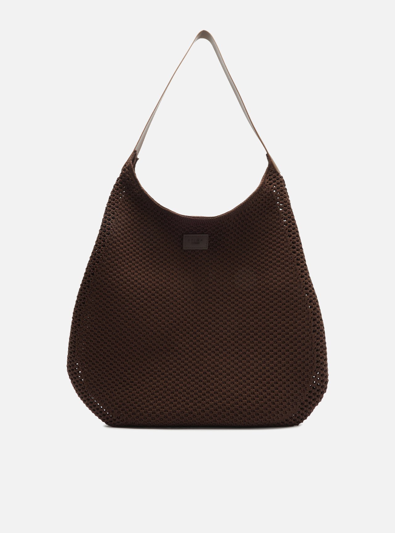 Bolsa Shopping Marrom Knit Grande Brizza — foto 1