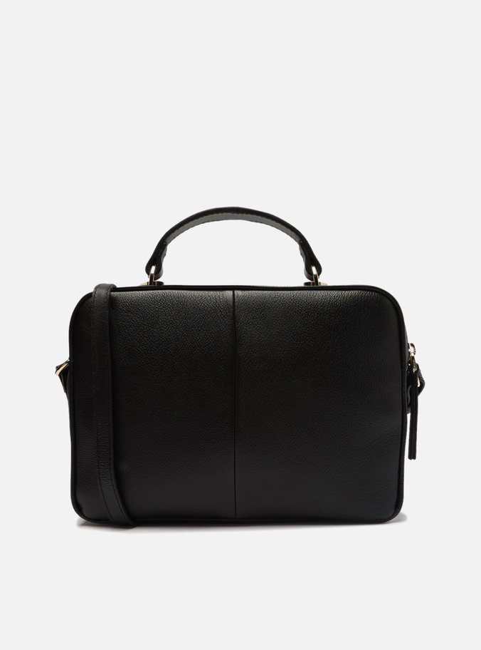 Bolsa Tiracolo Preta Couro Francine Média