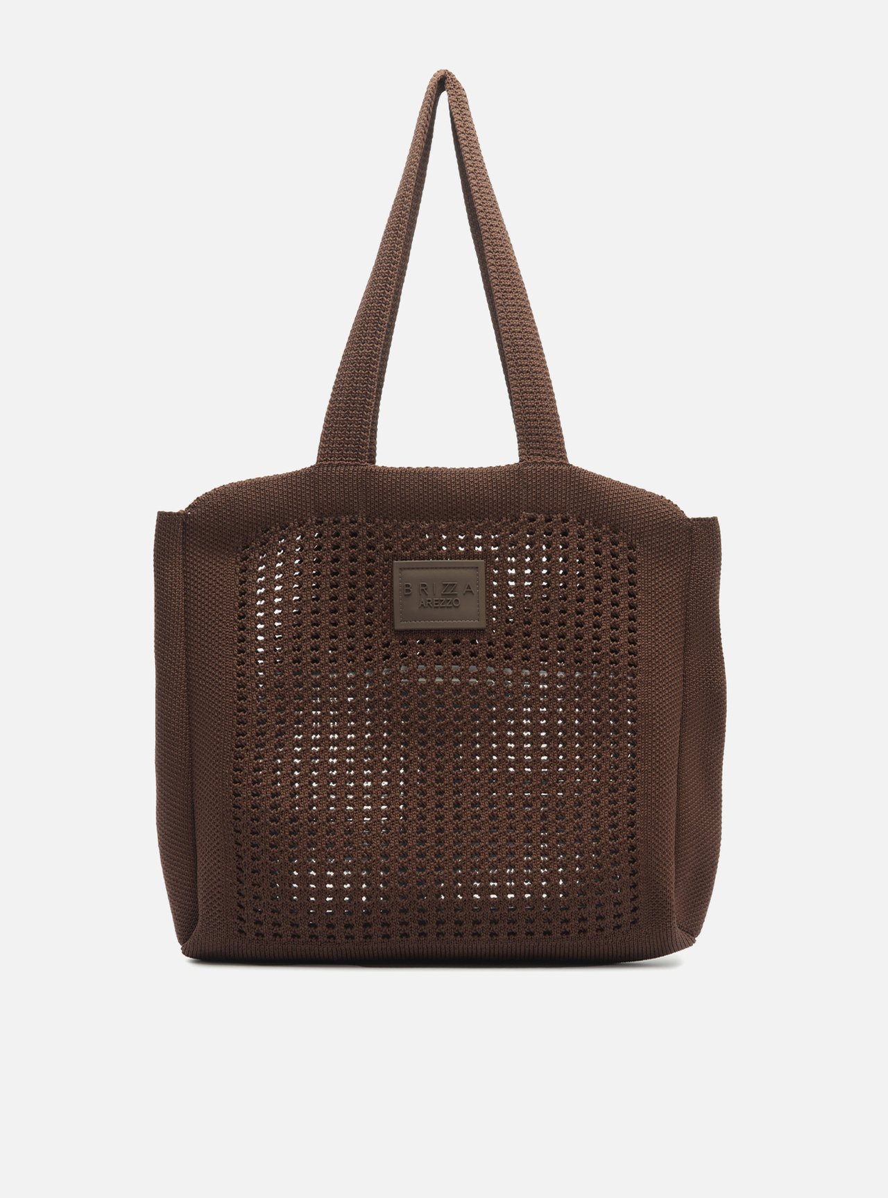 Bolsa Shopping Marrom Knit Grande Brizza — foto 1
