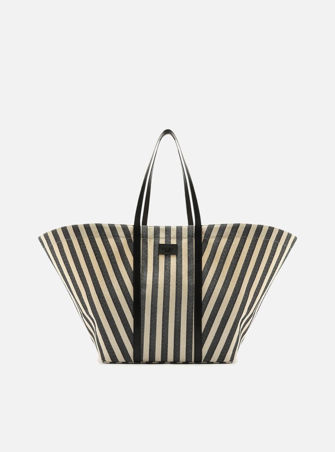 Bolsa Shopping Grande Preto Listras