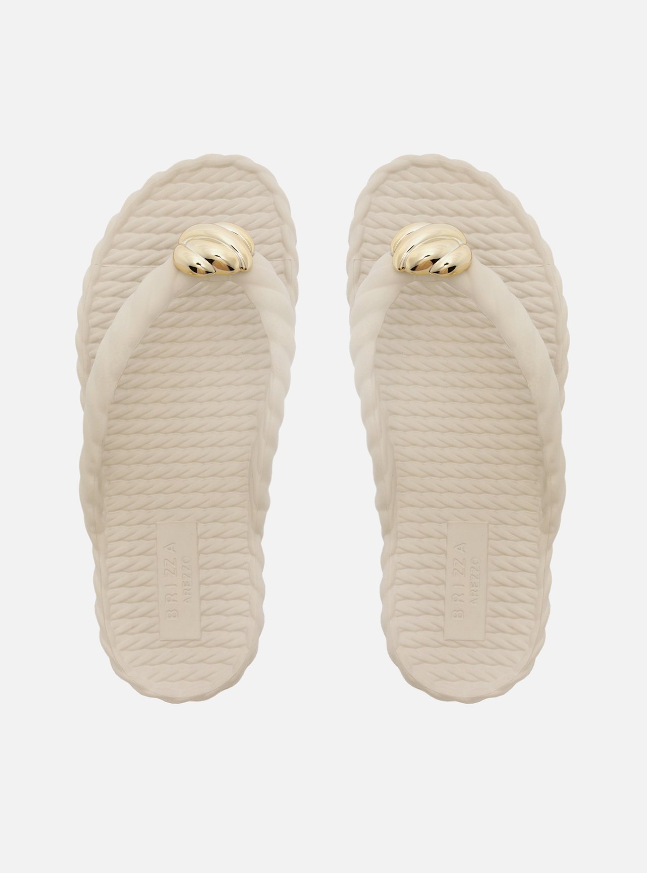 Chinelo de Dedo Branco Marrocos Metal Textura — foto 3