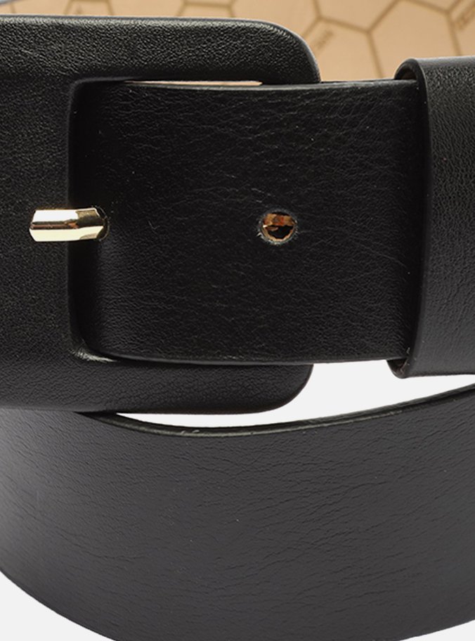 Cinto Preto Couro Mika Fivela