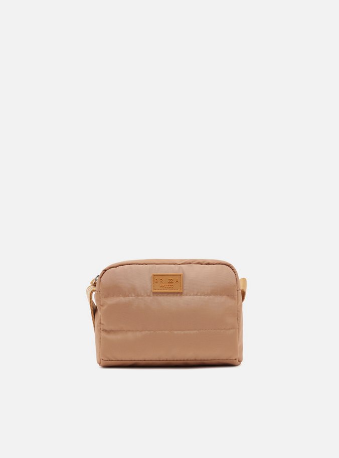 Bolsa Tiracolo Marrom Nylon Puffer Gigi Pequena