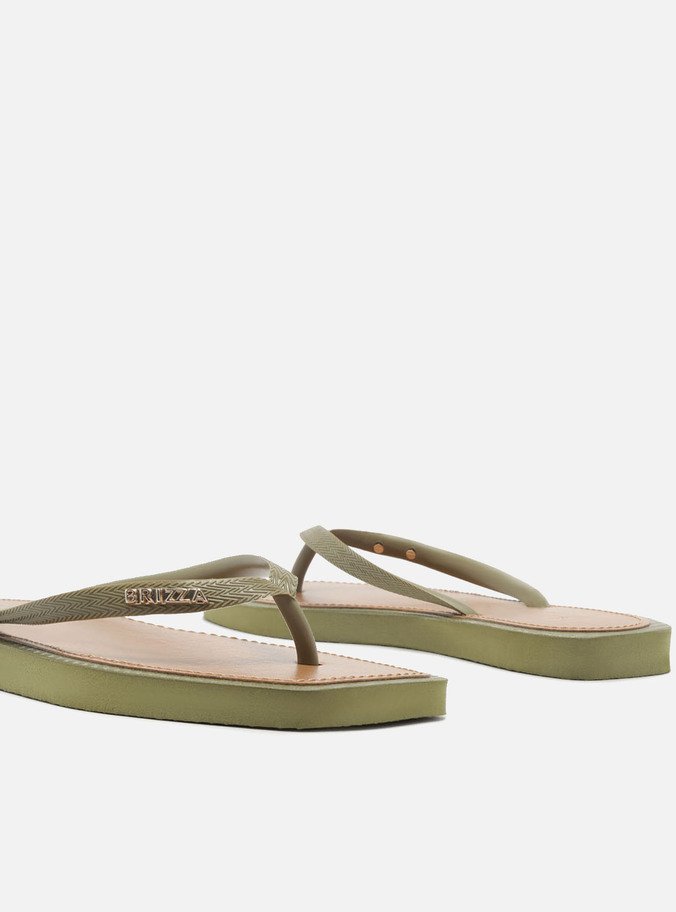 Chinelo de Dedo Verde Recouro Square Brizza