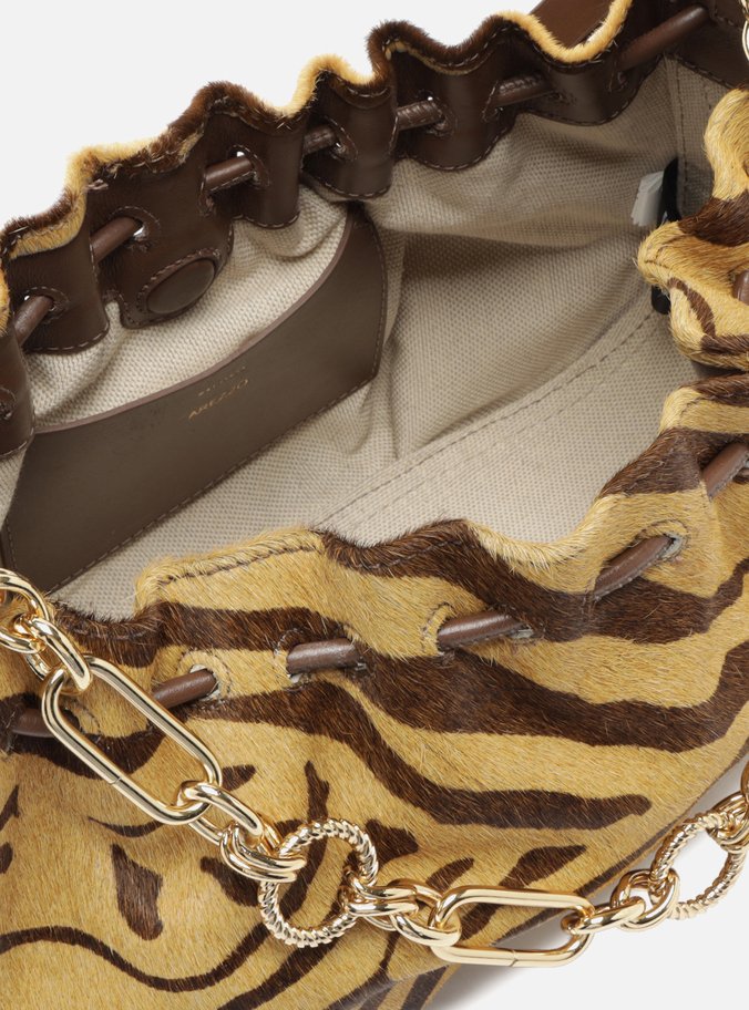 Bolsa Shoulder Animal Print Grande Corrente