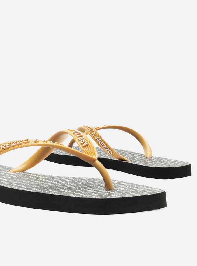 Chinelo de Dedo Amarelo Square Tiras Logo