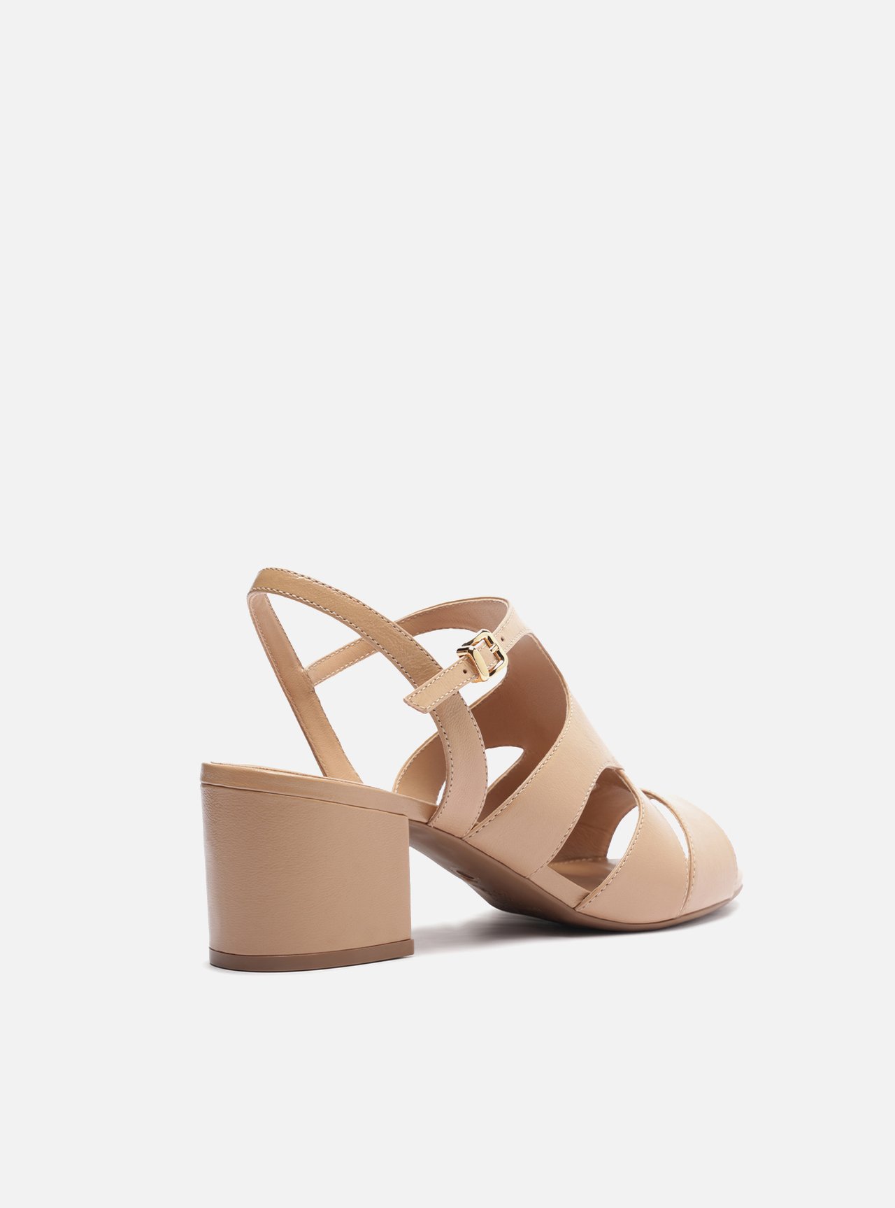 Sandália Nude Salto Médio — foto 3