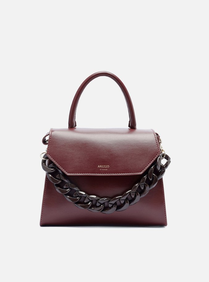 Bolsa Satchel Roxa Iara Média Rosa