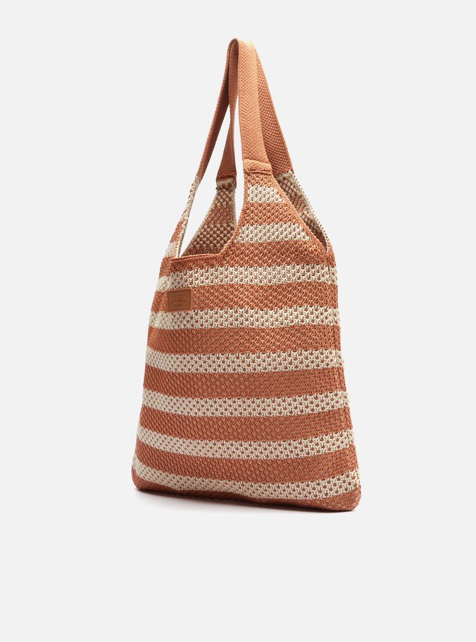 Bolsa Shopping Laranja Grande Crochê