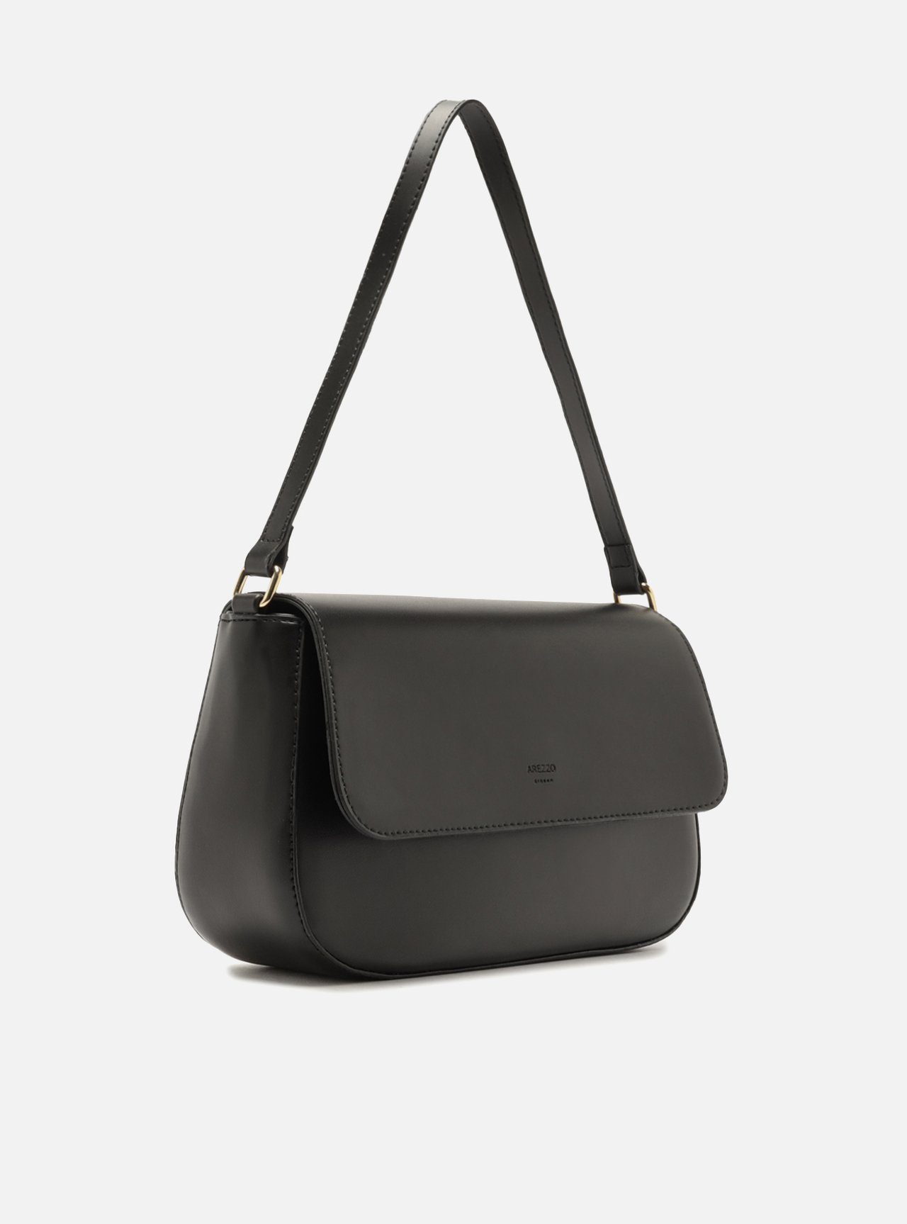 Bolsa Shoulder Preta Média Metais — foto 5