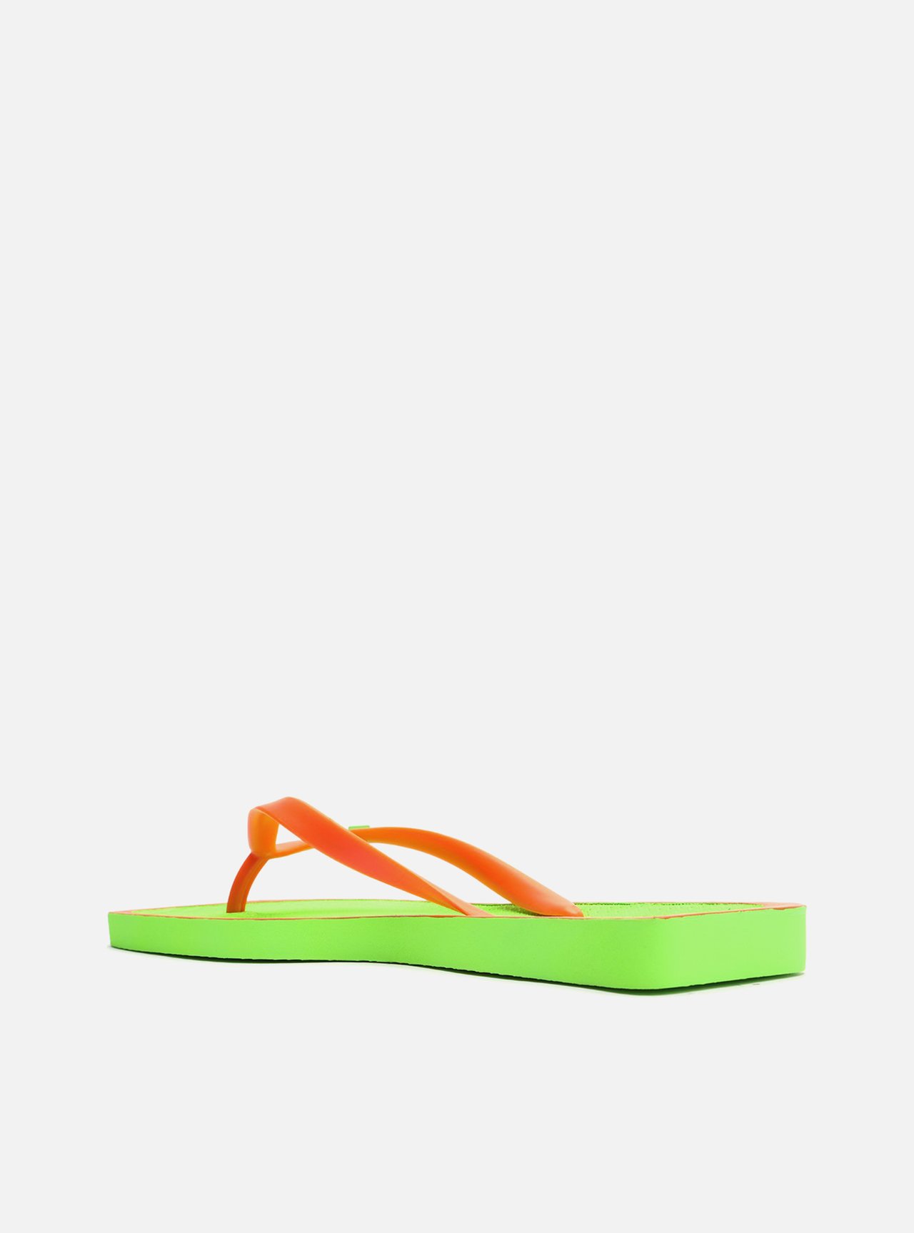 Chinelo de Dedo Verde com Tiras Laranja Brizza — foto 2