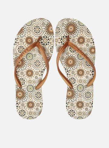 Chinelo de Dedo Marrom Estampa Marrocos Essential