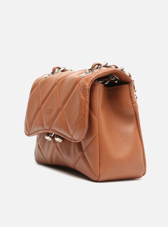 Bolsa Tiracolo Marrom Couro Mizz Pequena