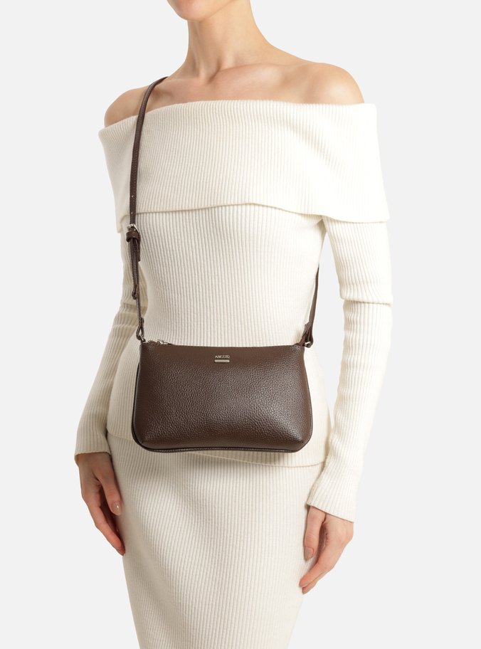 Bolsa Tiracolo Marrom Escura Morgana Pequena