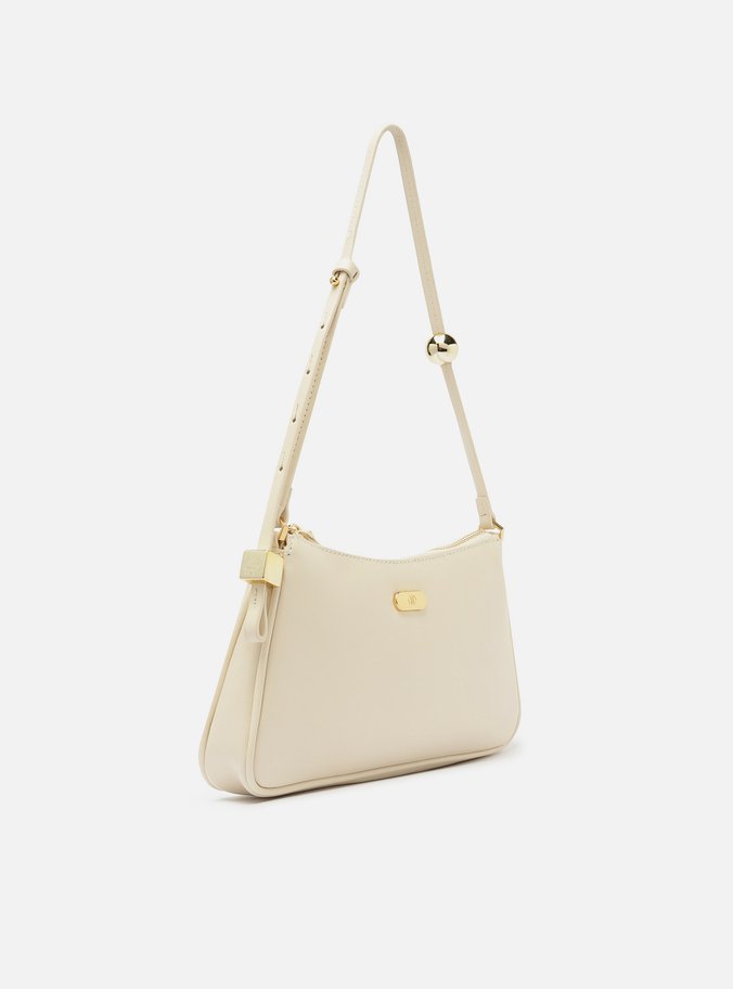 Bolsa Tiracolo Branca Couro Média Esfera