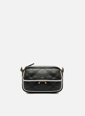 Mini Bag Tiracolo Preta Couro Mizz Duo