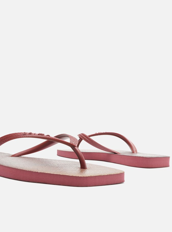 Chinelo de Dedo Vermelho Metal Square Brizza
