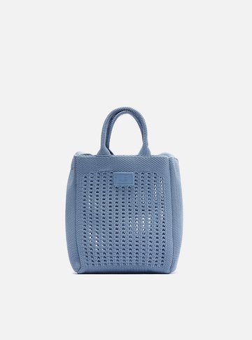 Bolsa Tote Azul Croche Monaco Pequena