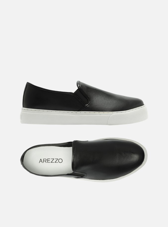 Slip On Preto Bico Redondo