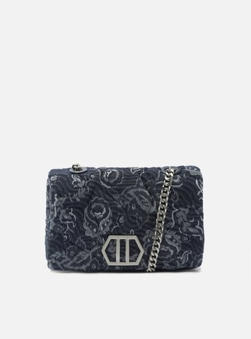 Bolsa Tiracolo Tecido Azul Emma Grande