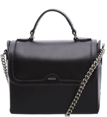 Bolsa Baú Couro Preto
