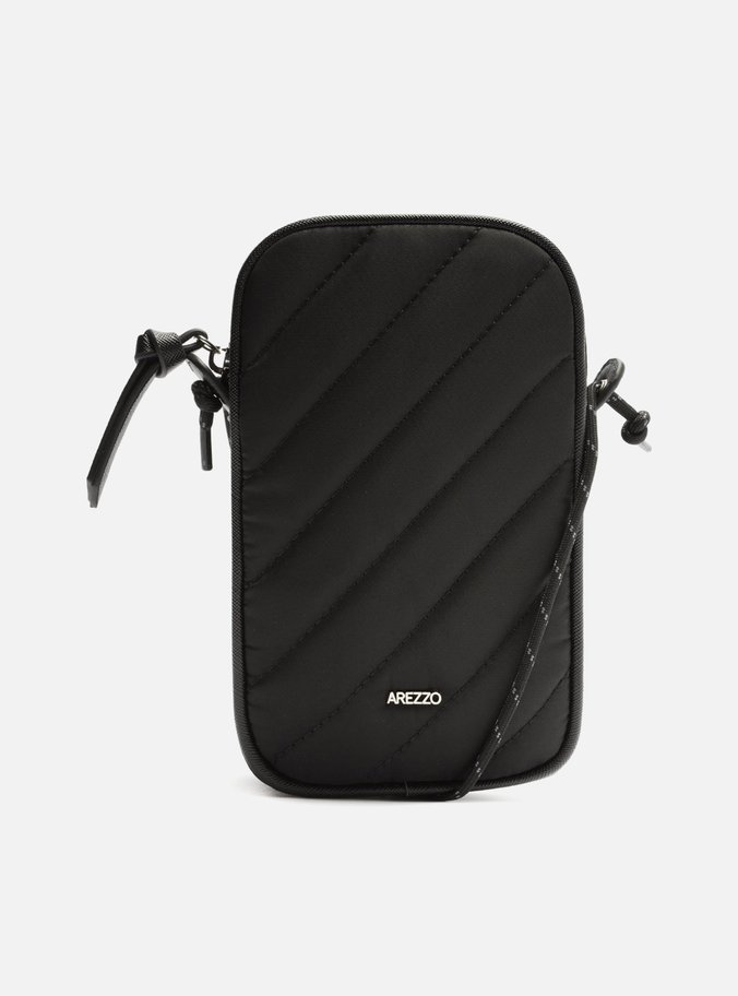 Mini Bolsa Porta-Celular Preta Lona