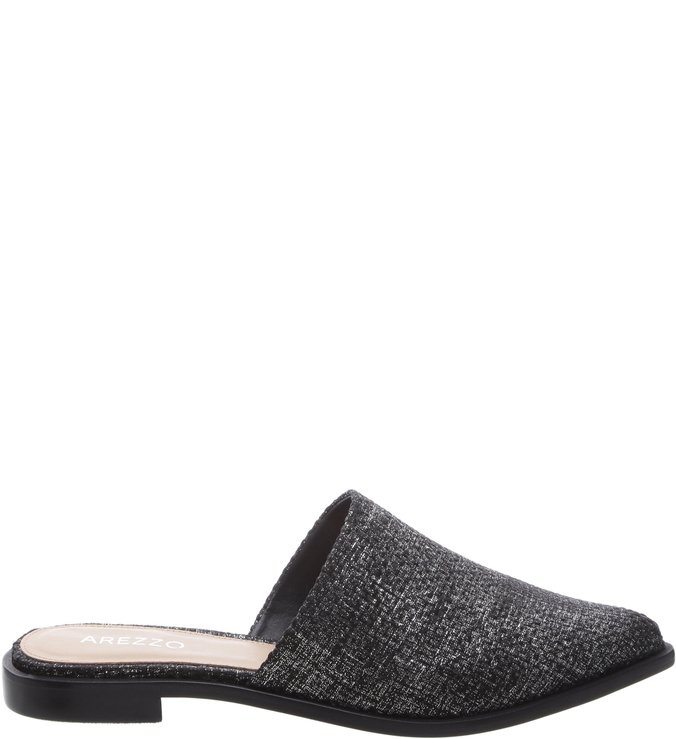 Mule Bico Fino Square Metal
